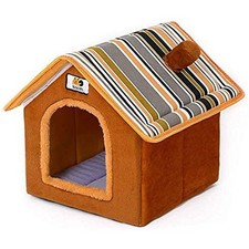 Comfortable Pet Cat Dog House Removable Dog Cat Bed Pet All Weather Cat Dog H...