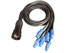 Socapex 19-Pin Breakour Cable 6 Powercon Cable Loose Tail With Distribution Core