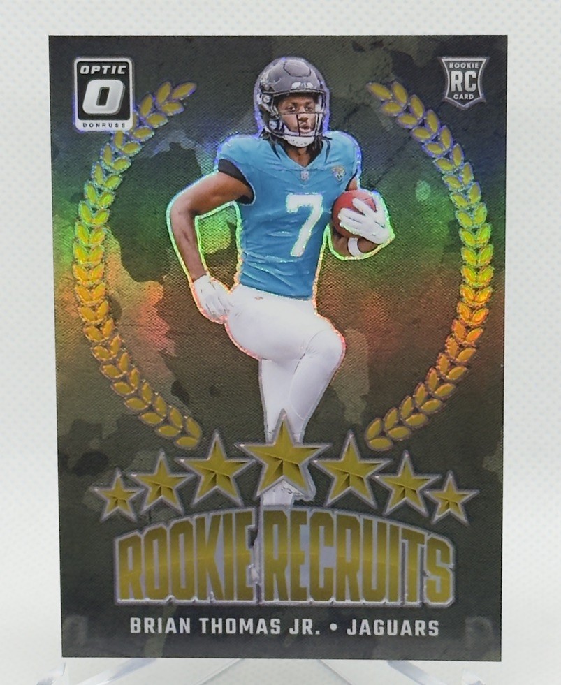 BRIAN THOMAS JR. 2024 DONRUSS OPTIC #12 ROOKIE RECRUITS GOLD RC 06/10