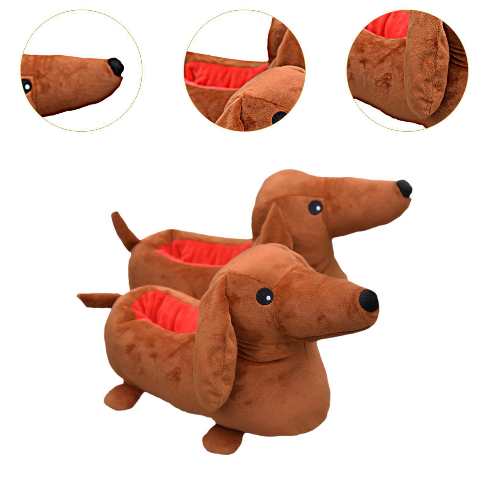 SAOLA Pantoufles de teckel antidérapantes chaussures de sol pantoufles mignonnes