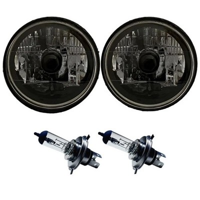 Redline Lumtronix 7'' Black Illusion White Diamond Headlight Mustang 65-68/ 70-73