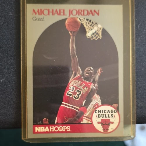 Michael Jordan 1990-91 NBA Hoops #65 Chicago Bulls Basketball Trading Card