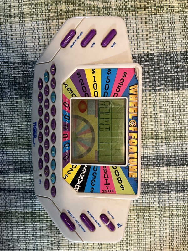 Wheel of Fortune Vintage Retro Handheld Electronic Game &Cartridge 1995 Working 