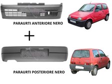 COPPIA PARAURTI ANTERIORE E POSTERIORE NERI PER FIAT CINQUECENTO 500 1992-1998
