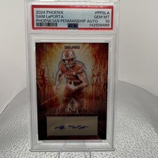 2024 Panini Phoenix Sam LaPorta Phoenician Penmanship Case Hit SSP Lions Gem 10