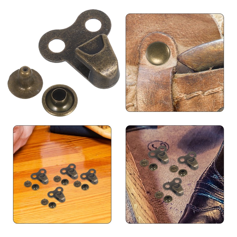 APL 20 Pezzi Rivetti Riparazione Scarpe Uomo Stivali Lacci Ganci Kit Ganci Raccordi