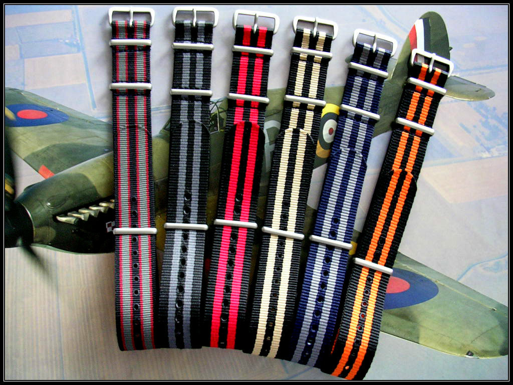 Cinturino NATO G10 In Nylon Balistico – 19mm Nero/grigio – I.W. SUISSE
