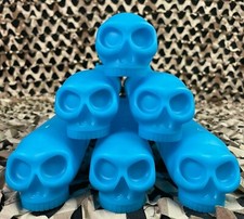 NEW HK Army (6 Pack) 150 Round Skull Paintball Pod - Teal