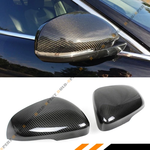 FOR 2011-18 JAGUAR XE XK XKR XF XFR XJ FULL CARBON FIBER ADD-ON MIRROR COVER CAP
