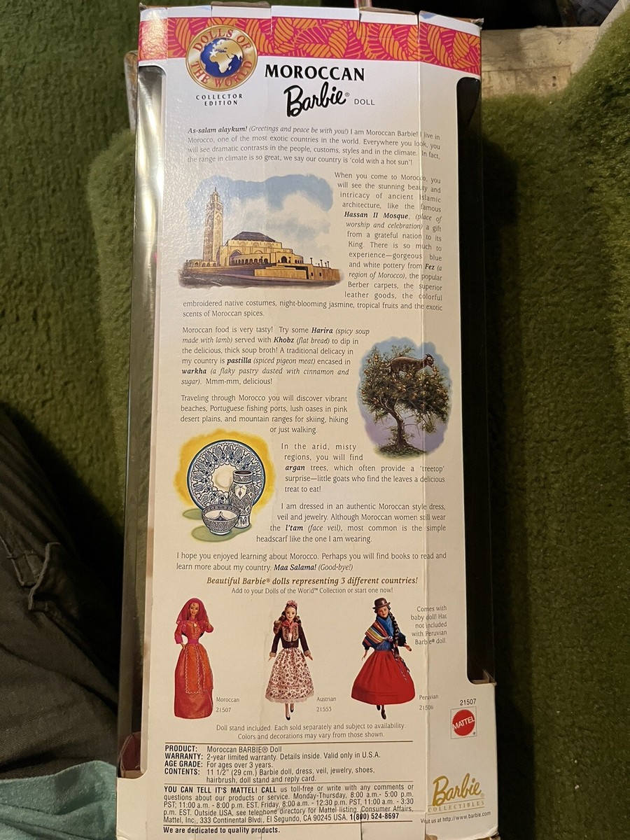 Vintage 1998 Moroccan Barbie Doll 21507 NEW Dolls of the World