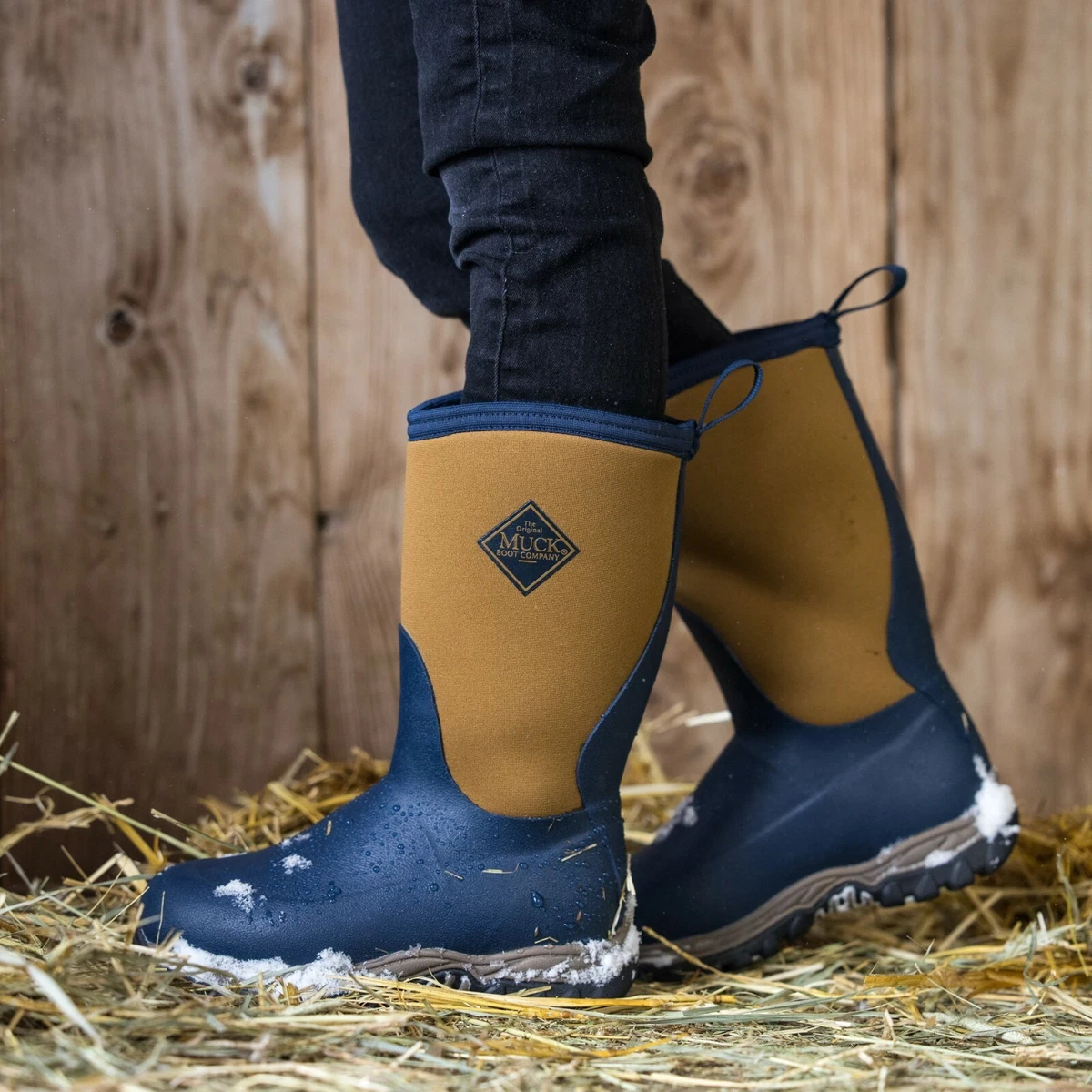 navy muck boots