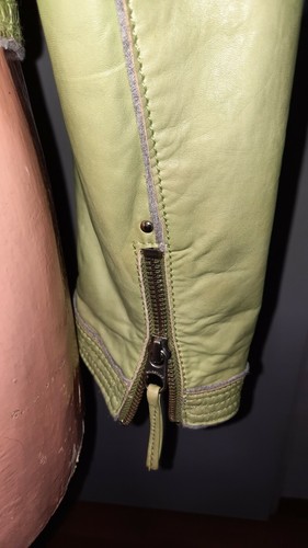 "Milestone" Lederjacke, Lammnappa, hellgrün mit Reißverschluss, D 40 - Bild 8 von 12