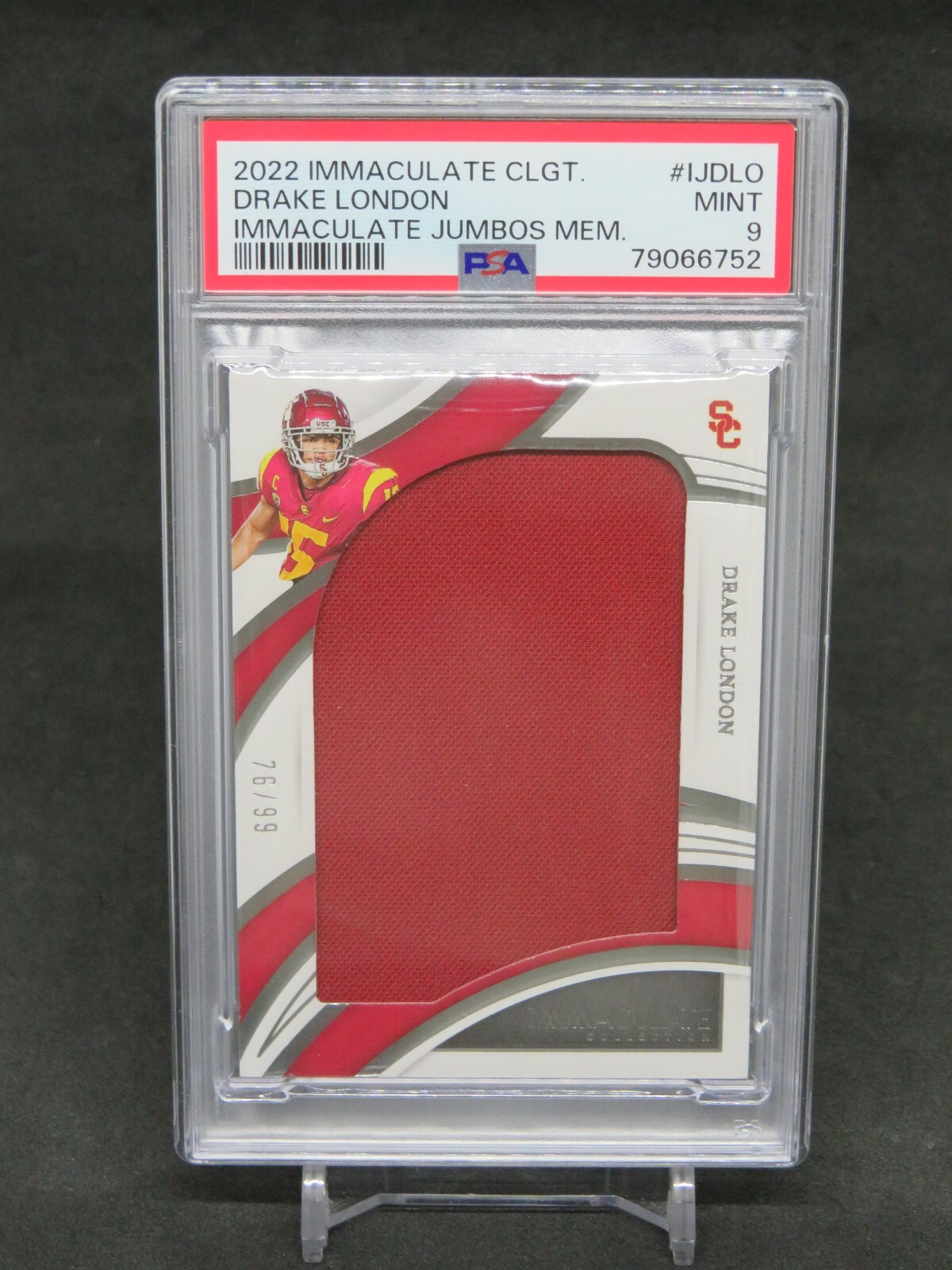 Drake London Panini Immaculate Collection Collegiate Immaculate Jumbos Memorabilia #IJDLO Base