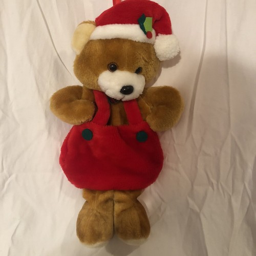 Santas Best Teddy Bear 1980s Christmas Stocking Plush - Bild 3 von 8