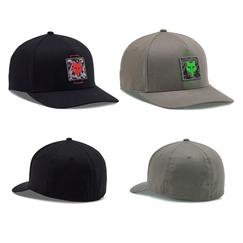 Fox Racing Fox Head Taunt Black & Grey Flexfit Baseball Hat Cap Motocross 32245