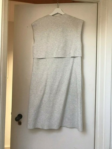 SABA Stone Grey long sleeveless blazer SMALL - Picture 3 of 3