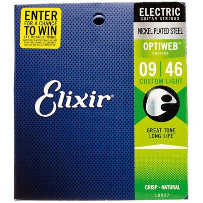 Saiten E-Gitarre Elixir Optiweb Custom Light 009-046 Gitarrensaiten E- Gitarre N