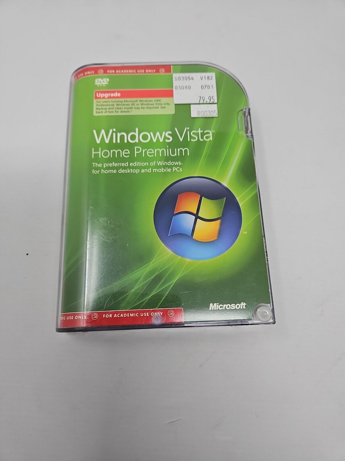 Microsoft Windows Vista Anytime Upgrade Disc w/ Case and Booklet 32 Bit