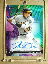 2021 Mark Canha Topps Finest Rookie Autograph Green Wave Refractor RC /99 🔥🔥🔥