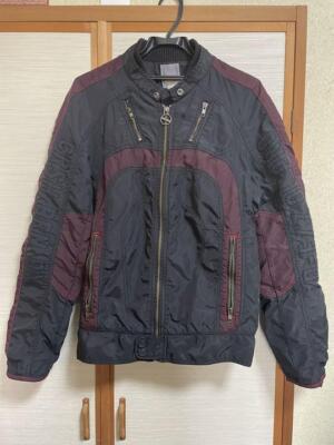 Diesel Men L Jacket Racing Riders Zip-Up Blouson Stylish Casual