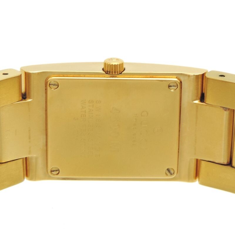 Gucci Rectangular 23mm Black Dial Quartz Stainless Steel 4600M Ladies