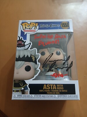 Funko Pop! Vinyl: Black Clover - Asta with Nero #1550 Signed And Cert See Pics