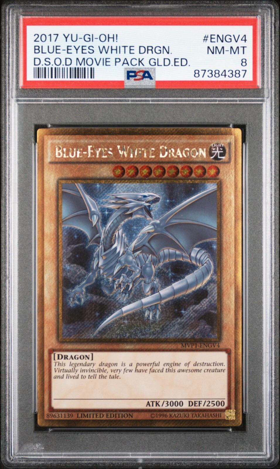 YuGiOh BlueEyes White Dragon MVP1ENGV4 DSOD Gold Secret Rare