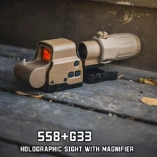 558+G33 Magnifier QD Side EXPS3-2 Holographic Red Green Dot Sight Reflex Replica