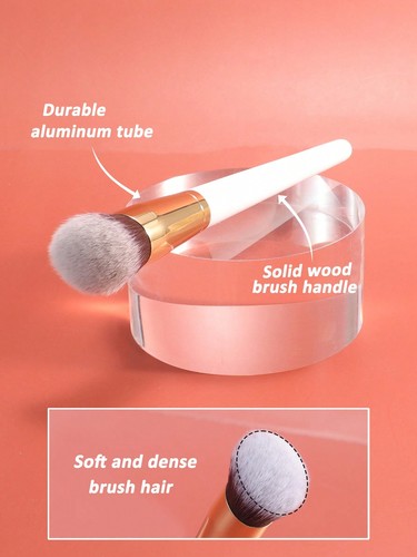 Large Foundation Brush Round Angled Head Contour Makeup Tool Synthetic UK - Picture 16 of 18