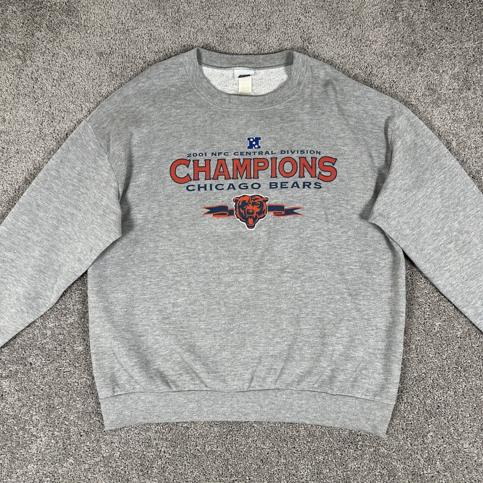 Vtg Chicago Bears Sweatshirt Men’s XL Gray Pullov… - image 1