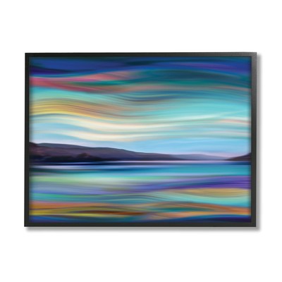 Mountain Lake Landscape Fluid Abstract Waves, Designed by Annie Campbell Blac...