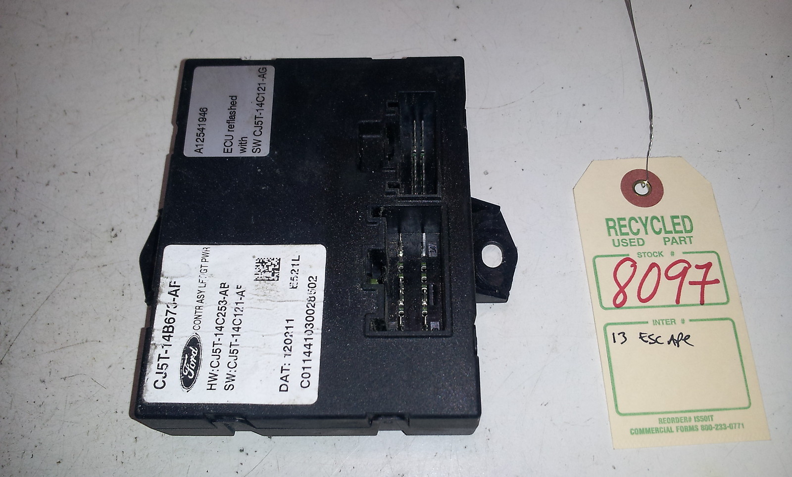 2013 Ford Escape Door Lift Gate Control Module OEM CJ5T14B673AF 8097