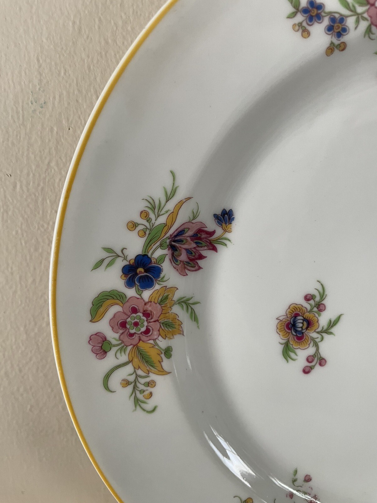 Haviland Limoges LORRAINE Blue Pink Floral Dinner Plate 9.75" EUC 6 Available