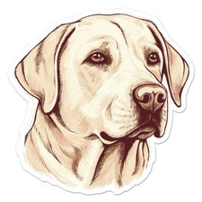 Yellow Lab Dog Sticker Decal