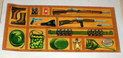 G I Joe 1965 Vintage Footlocker Color Insert Hasbro REPODUCTION PHOTO COPY 