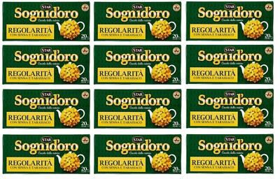 12x STAR Sogni d'oro Tisana Regolarità,Kräutertee Senna und Löwenzahn,20 Filtern
