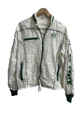 Vintage QUAKER STATE Racing Jacket-QS Oil Refining Corp. Lined Sz Med USA