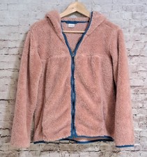 Hanna Andersson Pink Marshmallow Fleece Full Zip Hooded Jacket 150/12