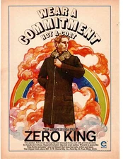 1968 Pyschedelic Clouds Monsanto Clipper Coat B.W. Harris St Paul Print Ad