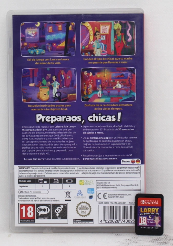 LEISURE SUIT LARRY WET DREAMS DON'T DRY - NINTENDO SWITCH - PAL ESPAÑA, foto 2 de 2