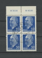 DDR ULBRICHT 937 b X x I OR3 4er-BLOCK gest. Mi. 40.- m2394