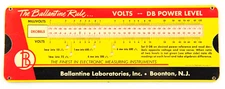 The Ballantine Rule Volts DB Power Level Conversion Slide Rule