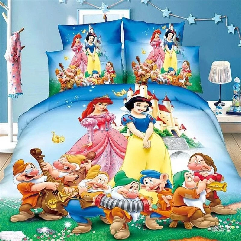 Pisoshare Cute Cartoon Children Bedding Set For Girls Cotton Double Bed  Fitted Sheet Queen Size With Bed Sheet Pillow Case Duvet Cover Set