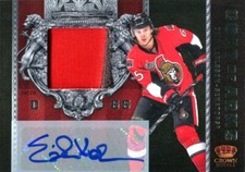 2011-12 Panini Crown Royale Coat Of Arms Auto/patch 7/10 Erik Karlsson Senators