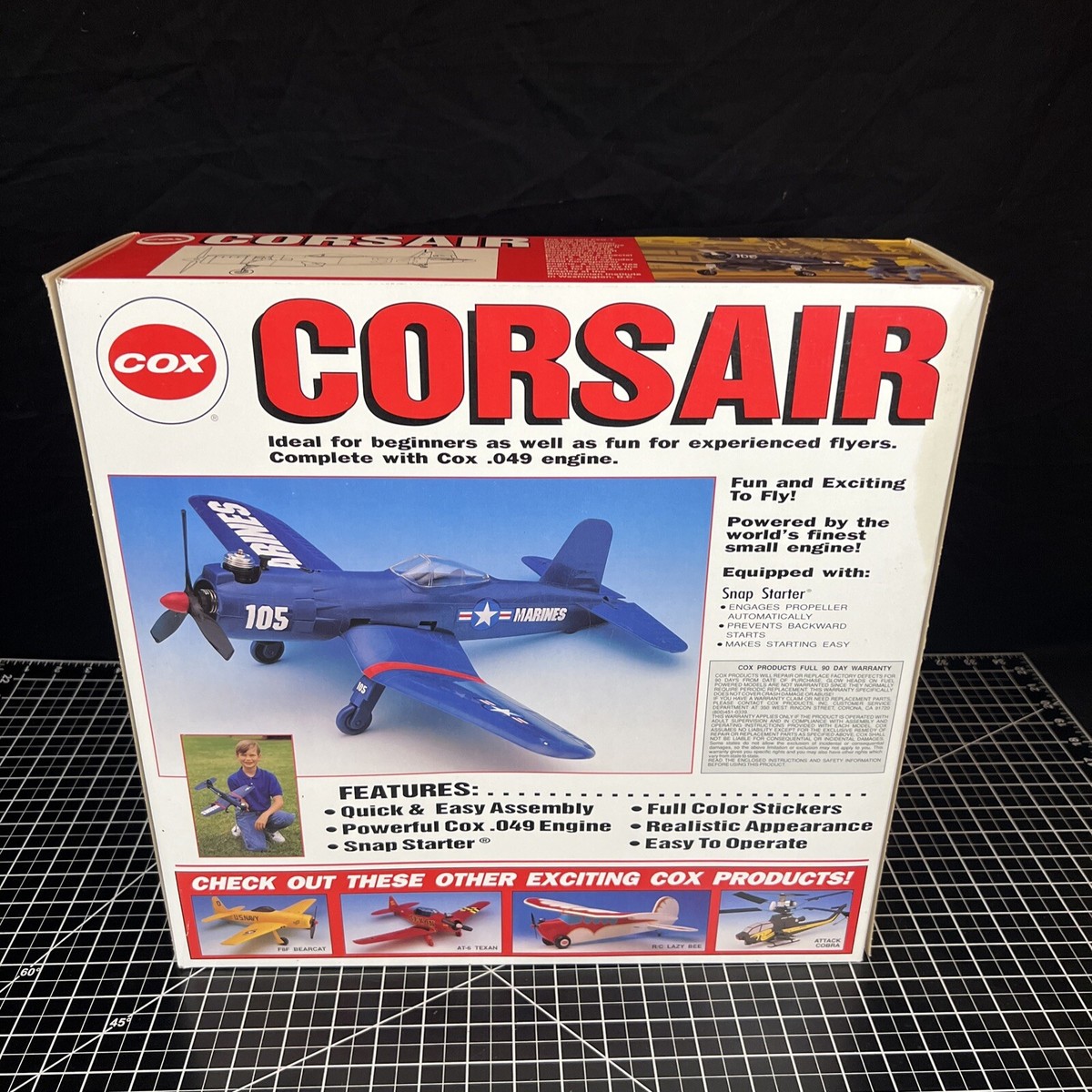 NEW SEALED Vintage 1995 Cox #9000 Corsair .049 Gas Powered NEW SEALED Vintage 1995 Cox #9000 Corsair .049 Gas Powered