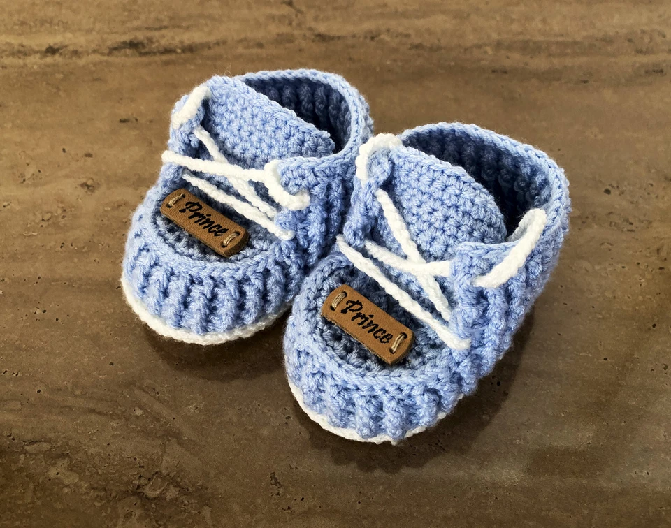 Вязание крючком baby boy shoes, новорожденного ребенка пинетки, подарки для новой мамы недоношенных крючком - Изображение 2 из 4