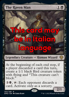 MTG THE RAVEN MAN FOIL EXC - THE CORVE MAN 103 - DMU - MAGIC