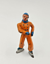 Barclay Winter Ice Skater Figure Orange