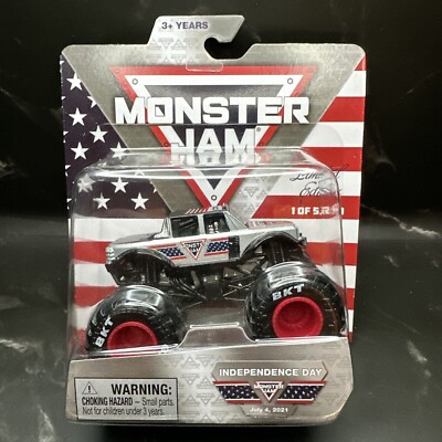 Spin master Monster Jam Independence Day stunt truck 2021 1 Of 5000 VHTF Mint