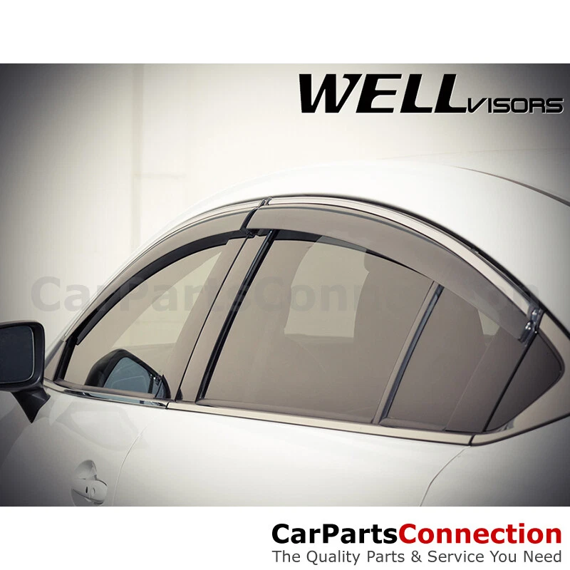 Viseras de ventana WellVisors 14-17 Mazda 6 deflectores laterales con deflectores Foto 4 de 4